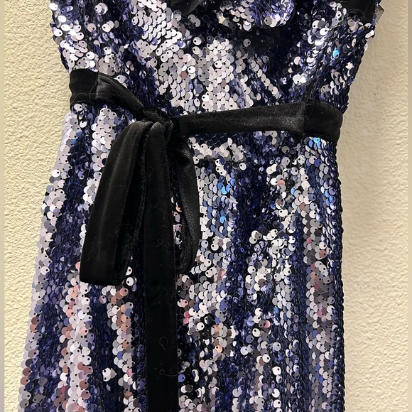 New Free People Siren Sequin NWT Party Mini Dress Black/Purple Size 2 - Picture 3 of 9